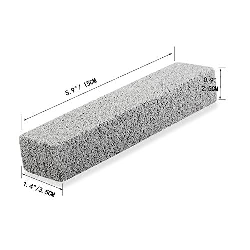 FALAMON 6 Pack Pumice Stone for Toilet Bowl Cleaning, Scouring Stick Remove Toilet Bowl Hard Water Rings, Calcium Buildup and Rust Suitable for Cleaning Toilet, Bathroom, Kitchen Sink, GrillGray