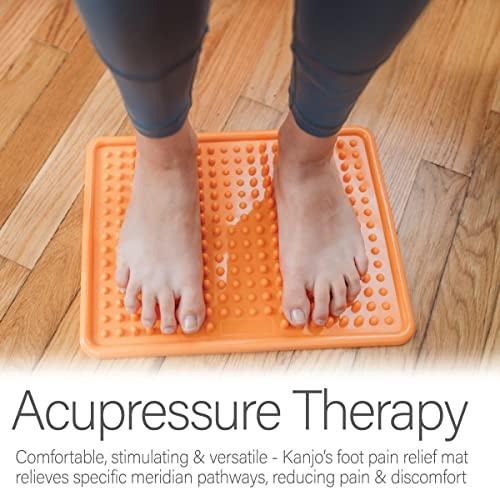 Kanjo Kanjo FSA HSA Eligible Acupressure Foot Pain Relief Mat | Pressure Point Foot Massager for Plantar Fasciitis, Heel Pain & Arch Pain Relief | for Use at Standing Desk