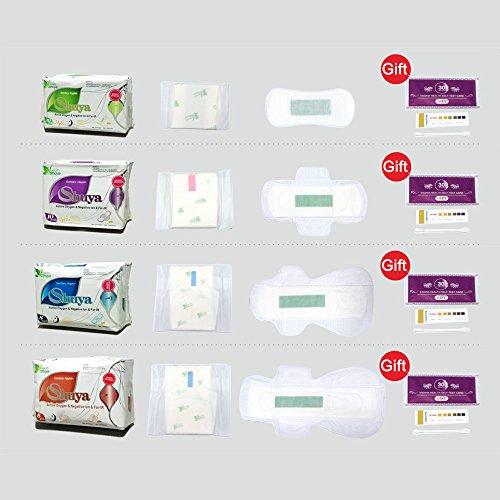 SHUYA SHUYA Patented Anion Soft Breathable Sanitary Pads and Panty Liners Combination Suit Package, Scented-96Count (Packs of 8)