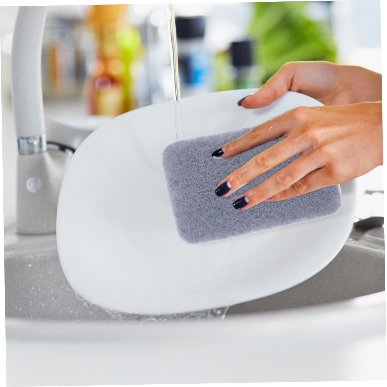 PRETYZOOM PRETYZOOM 15pcs Three-Layer Scouring Sponge Washcloths Sink Black Plates Duty Dish Cleaning Sponge Silicone Dish Scrubber Dishwashing Sponge Multi-Functional Sponge Pad Kitchen Scouring Pads