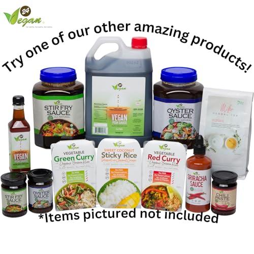 24Vegan 24Vegan Fish Sauces Premium Plant-Based Seasoning Sauce, All-Purpose Instant Flavor Boost, Gluten Free Fish Sauce, Gluten Free Soy Sauce, Vegetarian Asian Sauces, Vegetable Umami Flavor, Dressings and Marinades for a Sweet, Tangy and Spicy Flavor 12.