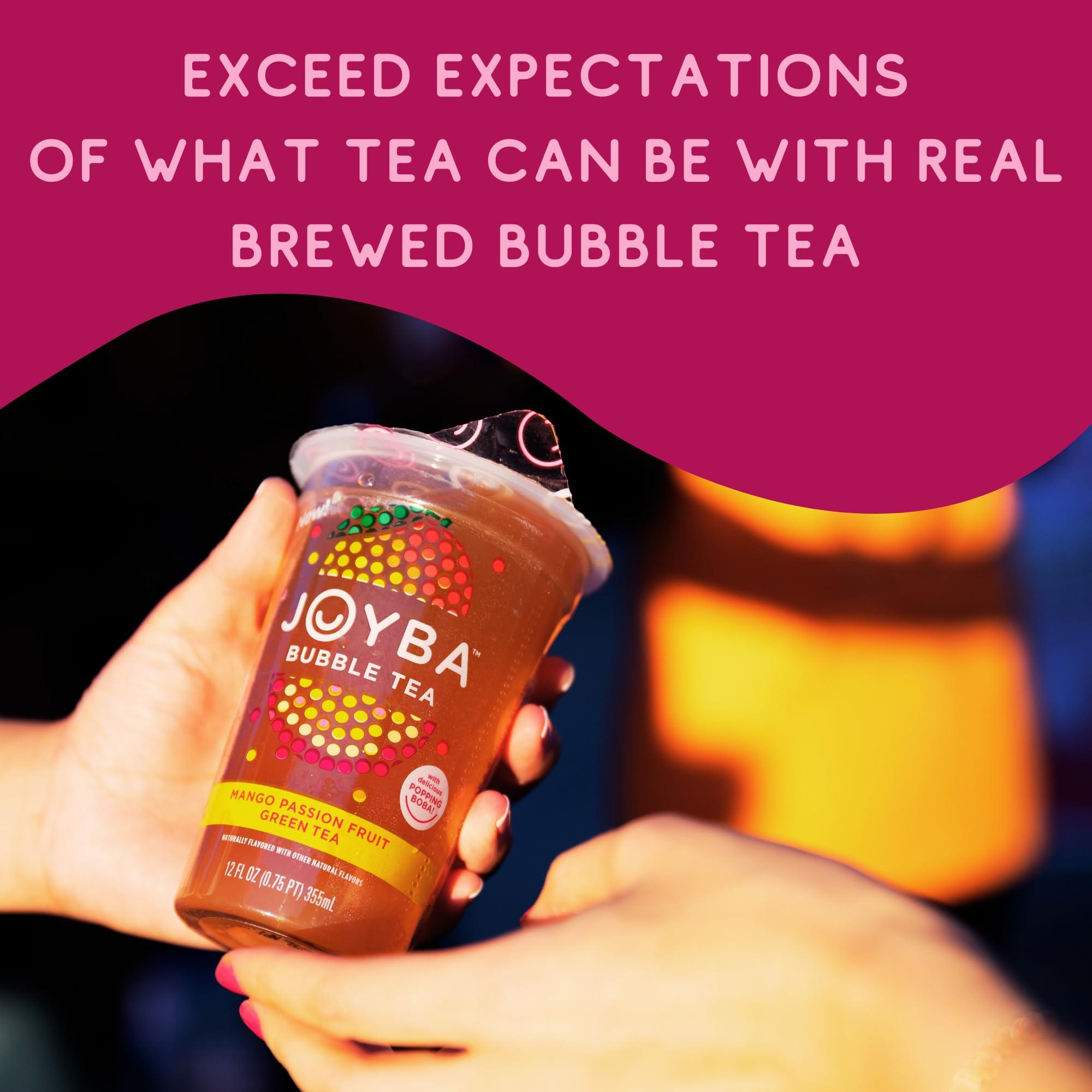 JOYBA Joyba Bubble Tea Strawberry Lemonade Green Tea, 4 Pack, 12 fl. oz. Cups