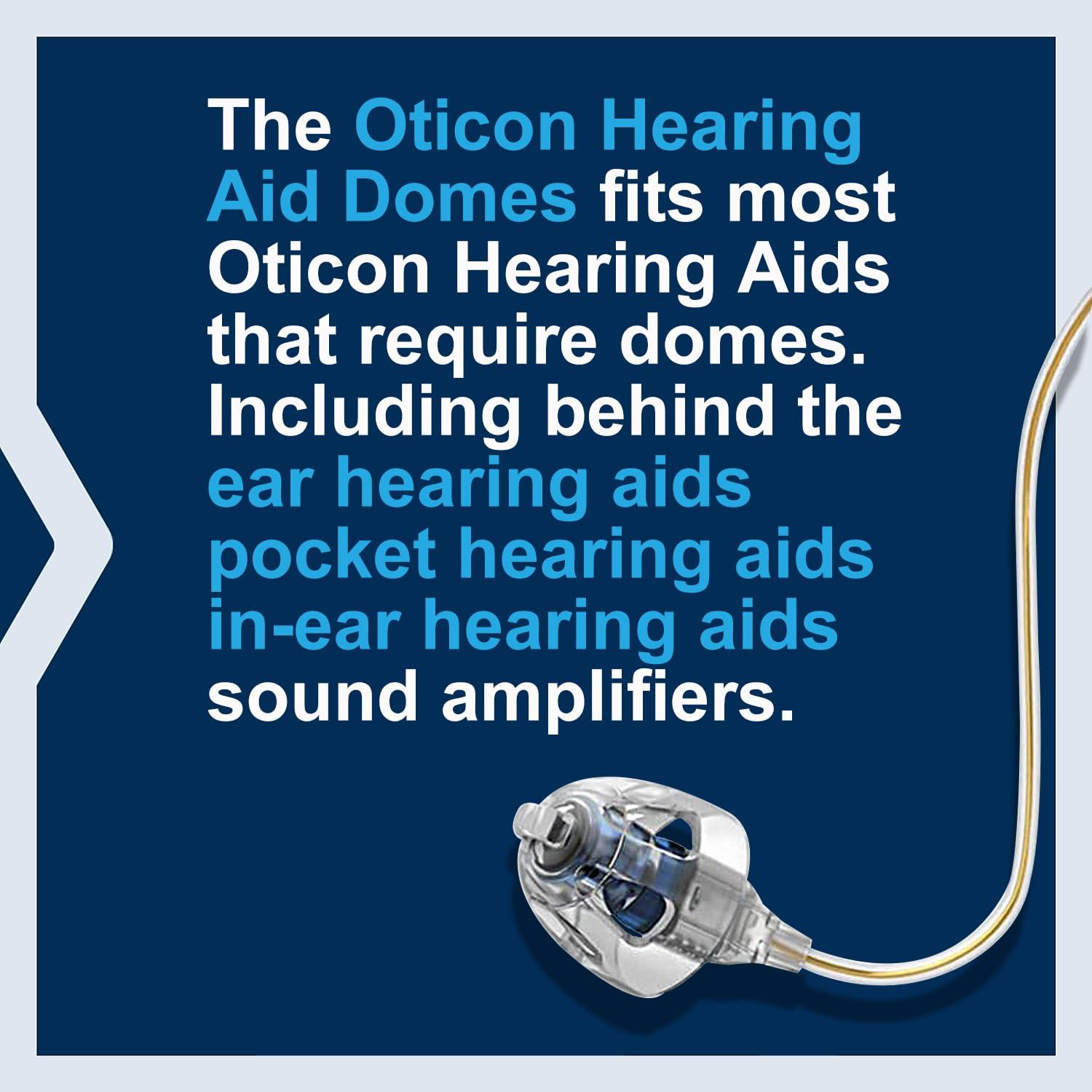 KH HAIKE Hearing Aid Domes for Oticon Replacements, Oticon Minifit Open Vent Bass Domes (10 mm/3 Packs, Universal Domes for Oticon Hearing Aid Supplies.