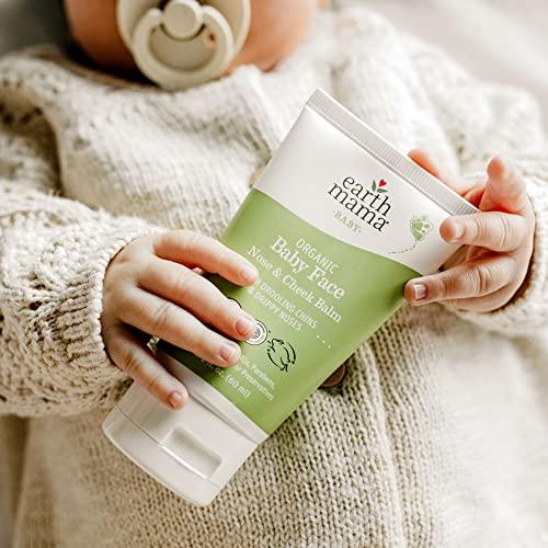 Earth Mama Earth Mama Organic Baby Face Nose & Cheek Balm | Moisturizer with Calendula Oil for Dry Skin Care, Natural Petroleum Jelly Alternative (2-Fluid Ounce)