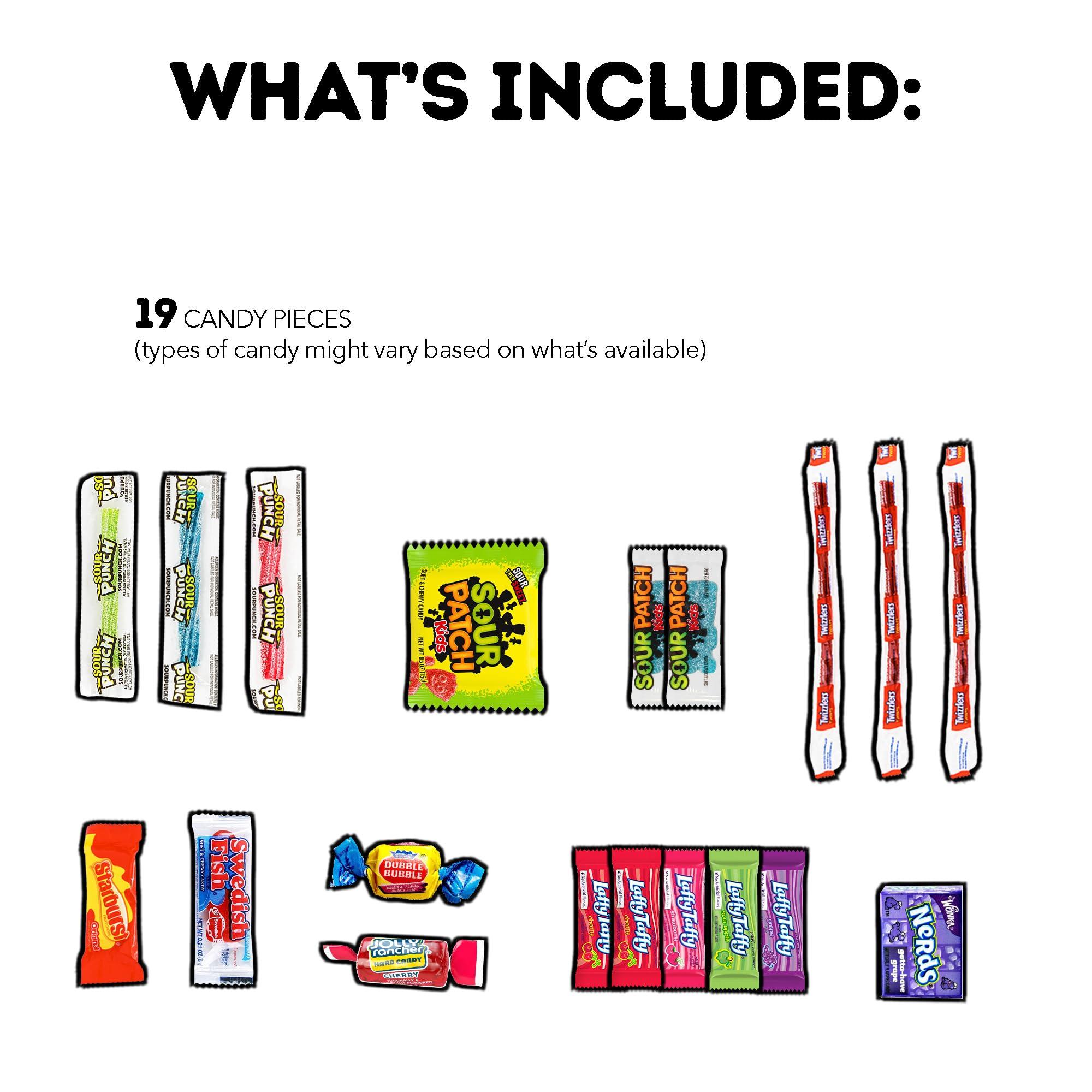 CRAVEBOX Birthday Care Package (65 Count) Snacks Cookies Chocolate Bar Chips Candy Party Variety Gift Box Pack Assortment Basket Bundle Mix Treat College Students Kids Teens