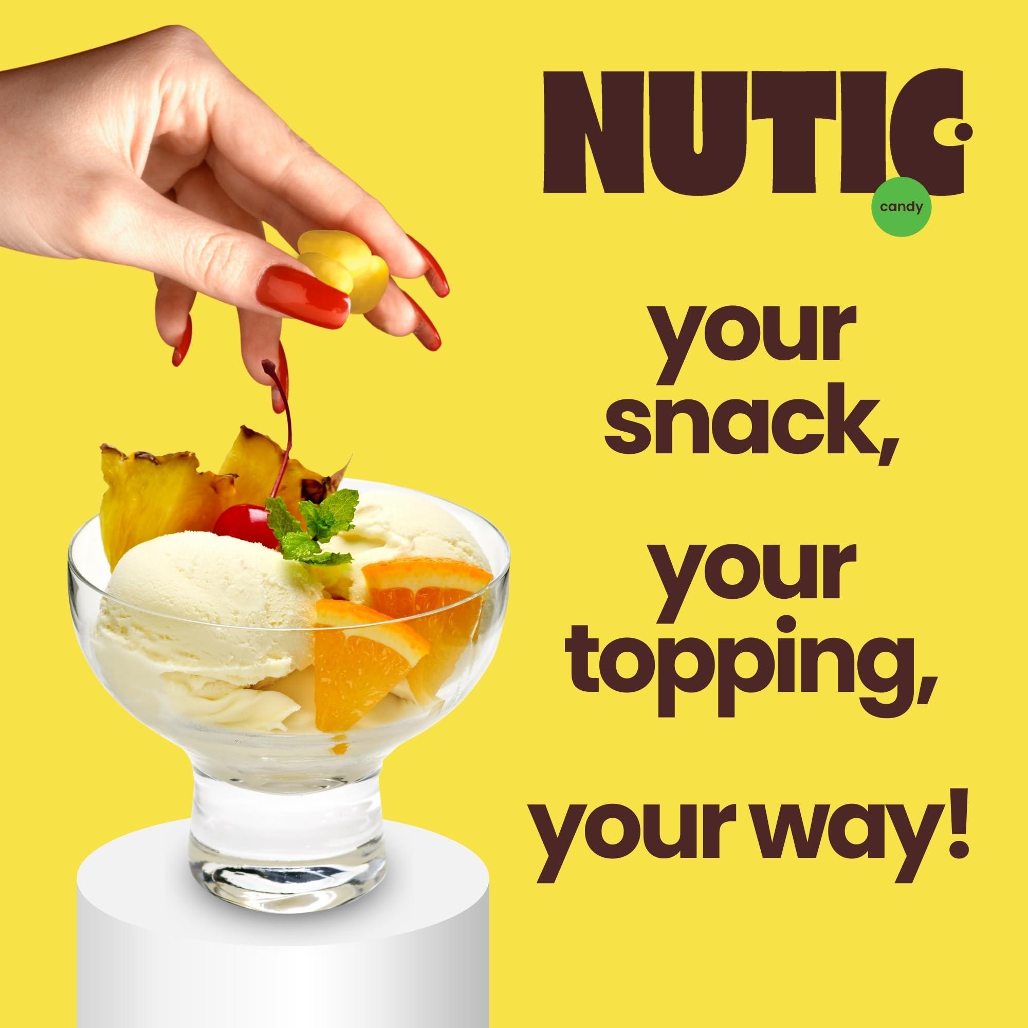 Nutic Nutic Lemoncello Chocolate Covered Almonds - 5 Lb. Roasted Almond in White Chocolate & Lemon Creme Candy. Citrus Bliss Flavors for Perfect Snacks & Gifts, Made in USA - (Pack of 1)