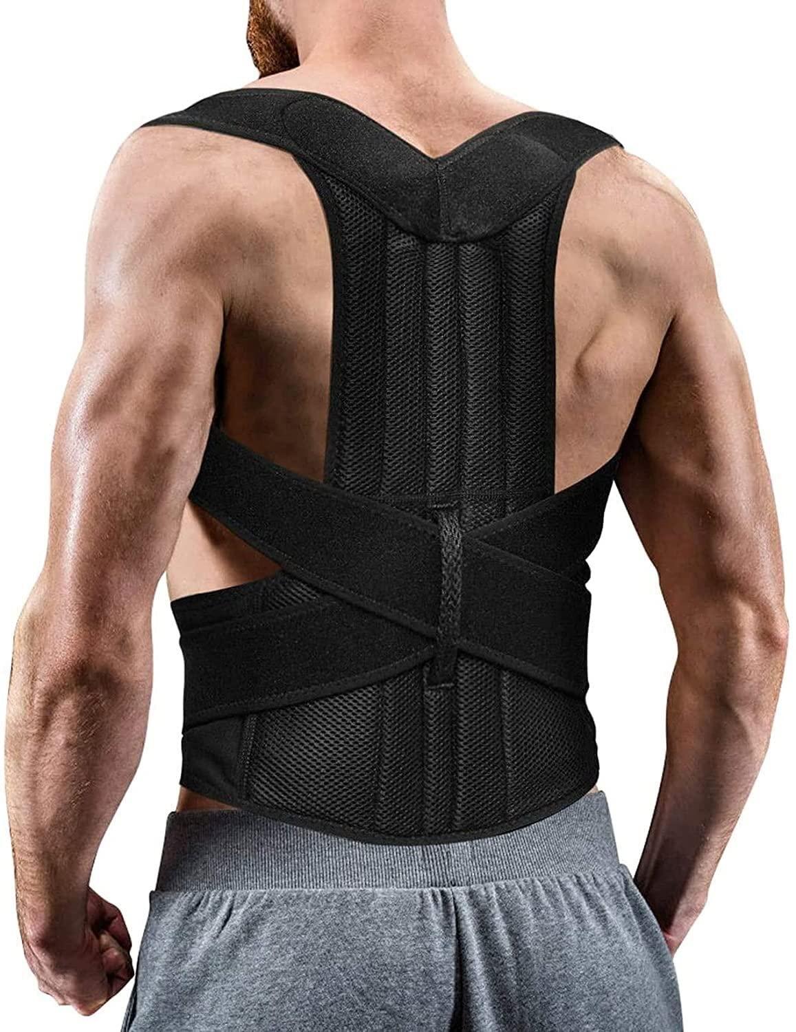 SJHY Posture Corrector XS-5XL Improve Hunchback Plus Size Back Brace Men and Women Adjustable Upright Back Support Straightener Prevent Scoliosis Back Posture (Size : XXXX-Large)