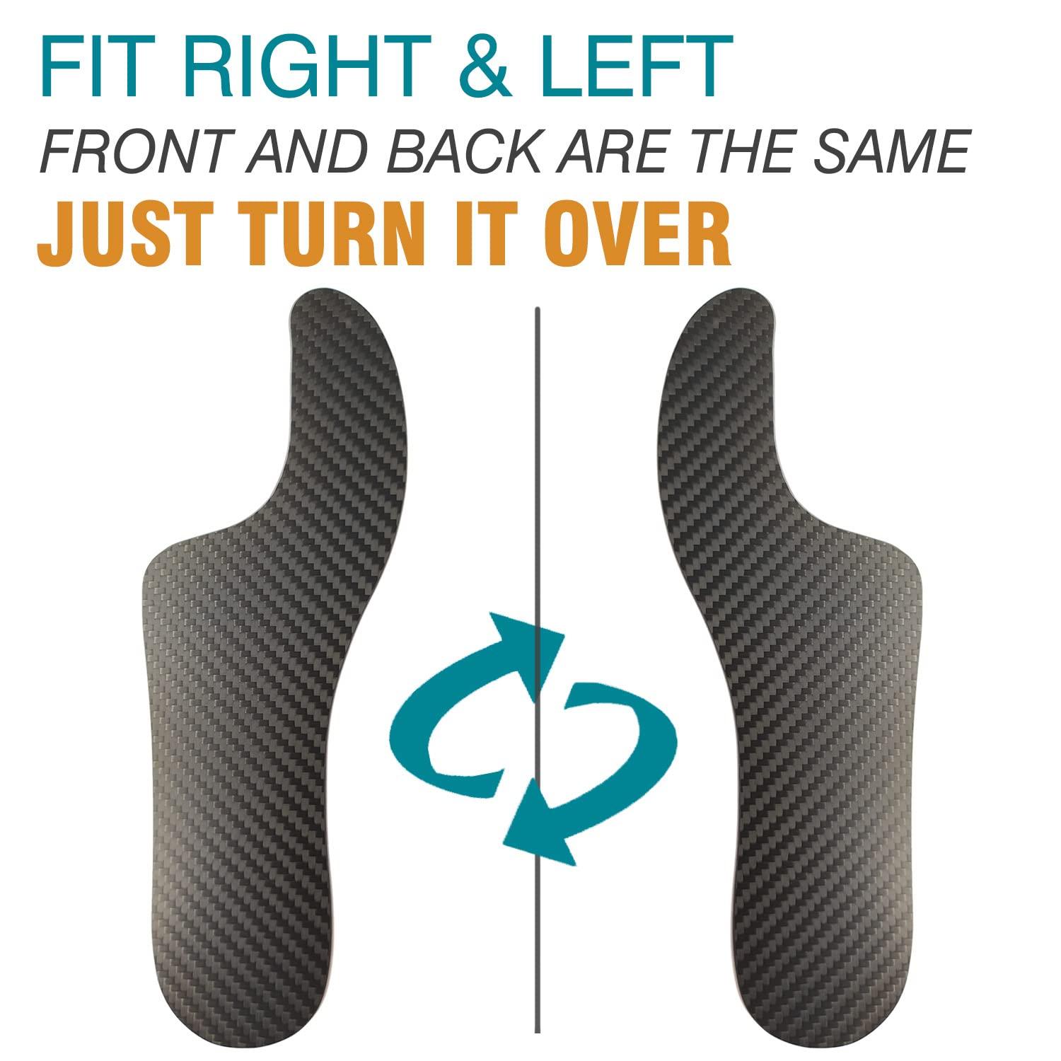 Leeuoe Morton\'s Extension Orthotic,Carbon Fiber Insole,Rigid Foot Support Insert for Morton\'s Toe,Turf Toe,Hallux Rigidus,Arthritis,1 Piece 23.5cm Length(Men Size 7/Women 8)