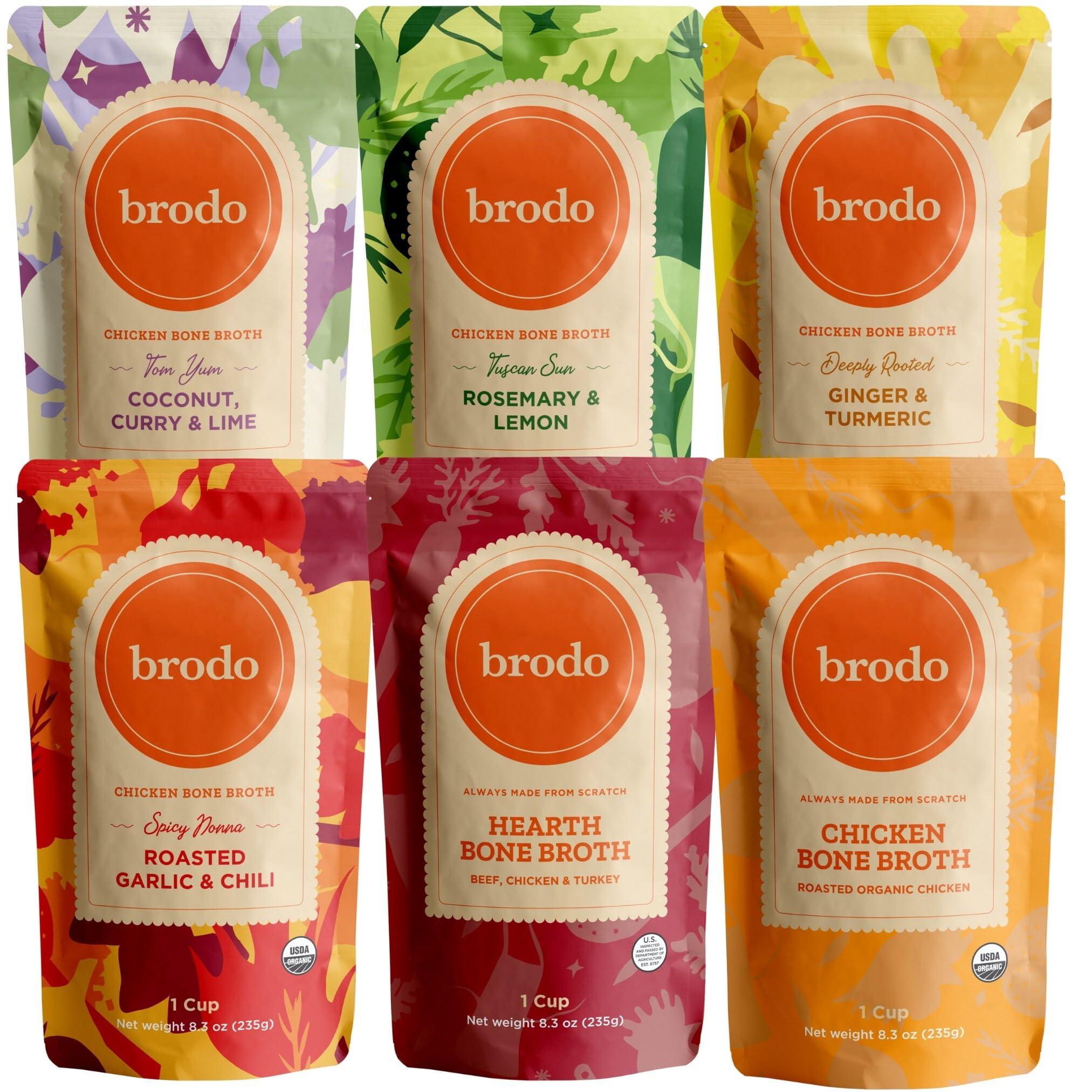 Brodo Brodo Chicken Broth (8.3 Ounce (Pack of 6), Brodo Variety Pack)