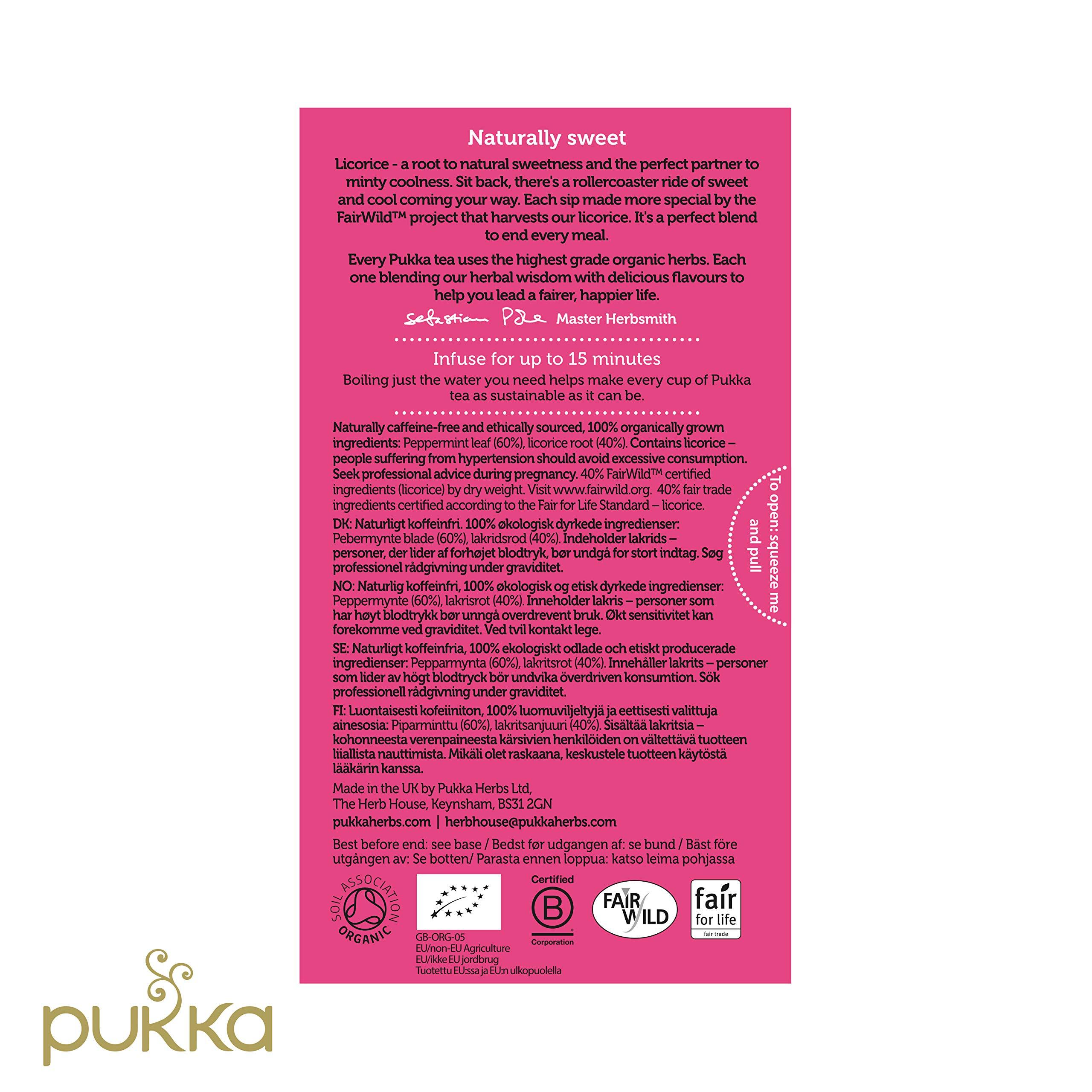 Nutrition World PUKKA Organic Peppermint & Licorice, 20 EA