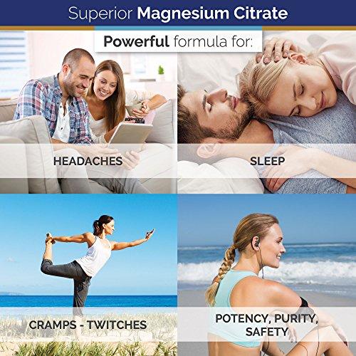 Superior Labs Superior Labs Magnesium Citrate - 100% NonGMO Safe from Additives, Stearates, Gluten and Other Allergens - Powerful Dose for Sleep, Cramps, Twitches - 1,250mg Citrate, 120 Vegetable Caps
