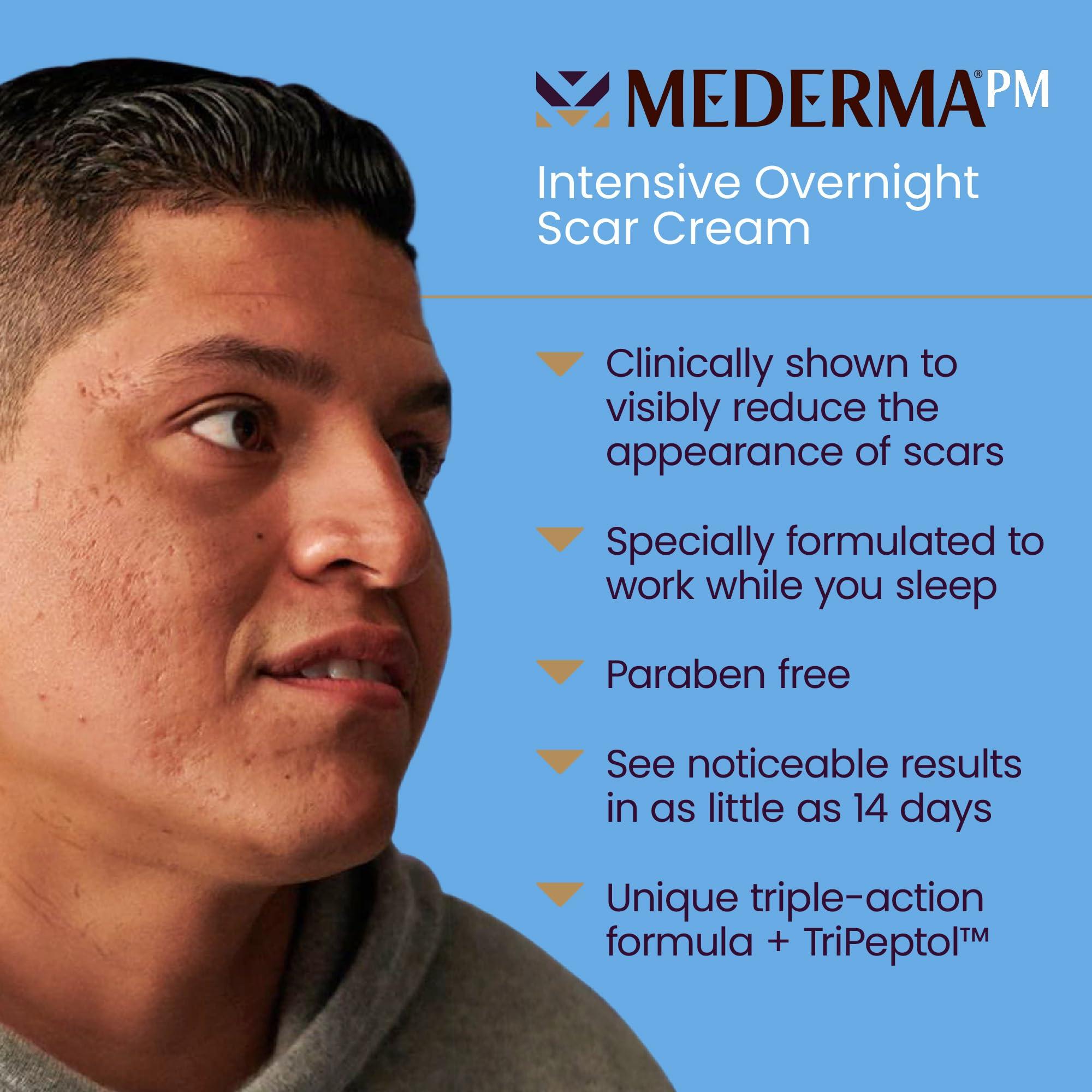 Mederma Mederma PM Intensive Overnight Scar Cream, Works with Skin's Nighttime Regenerative Activity & Advanced Scar Gel, Treats Old and New Scars, Reduces the Appearance of Scars from Acne