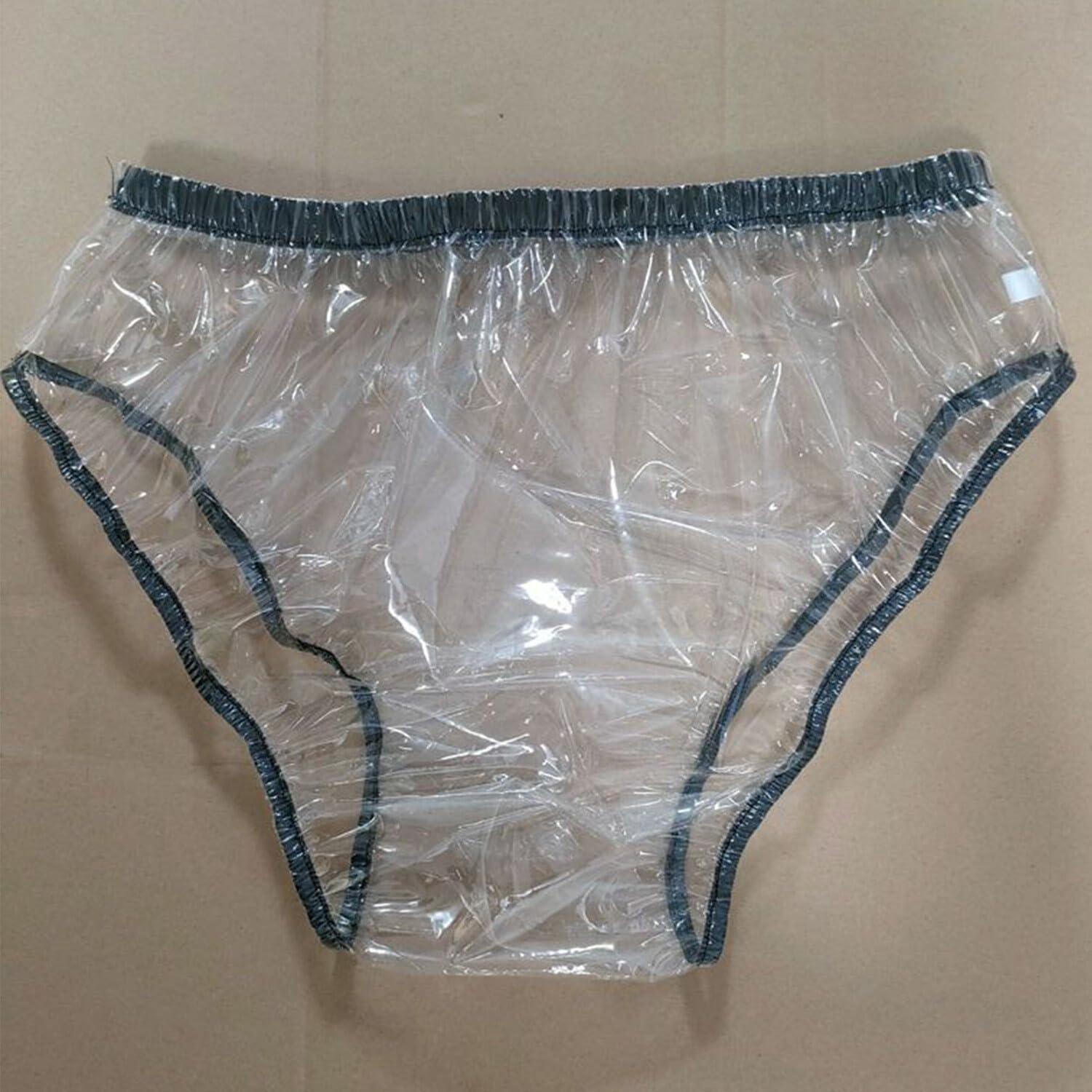 ZALIX Plastic Pants for Adults with Incontinence,Adult Incontinence Pants,Adult Pull-On Over Pants Waterproof Incontinence Brief,Washable Leak Resistant,Unisex Soft,Noiseless and Reusable