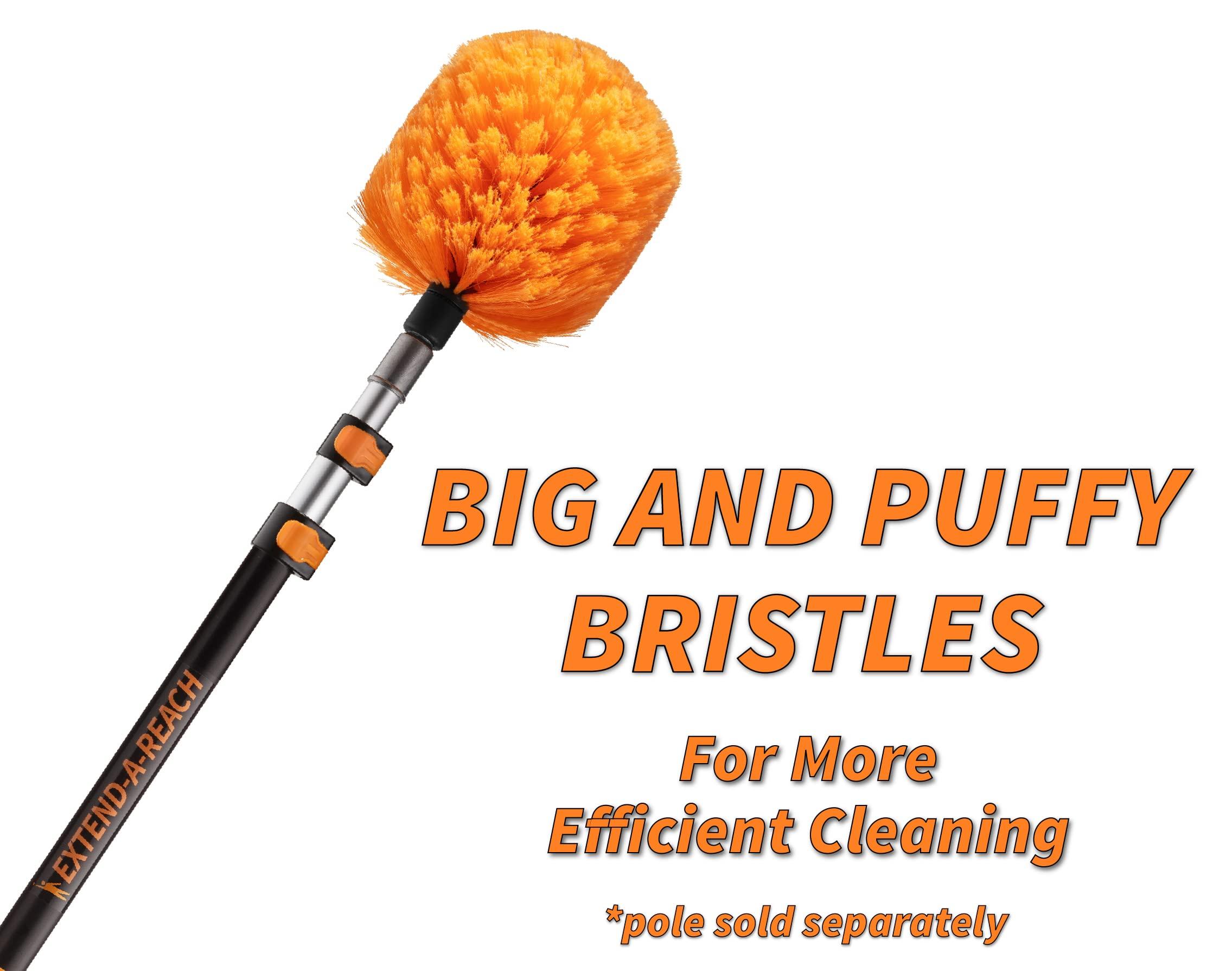 EXTEND-A-REACH 30 Foot Exterior House Cleaning Brush Set & Cobweb Duster with 7-24 ft Extension Pole // Vinyl Siding Brushes with Telescopic Extendable Pole & Window Cleaning Squeegee Tool