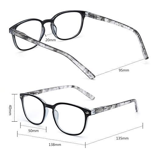 JM JM Reading Glasses Set of 4 Quality Spring Hinge Readers Men Women Glasses for Reading +4.0 Mix Color