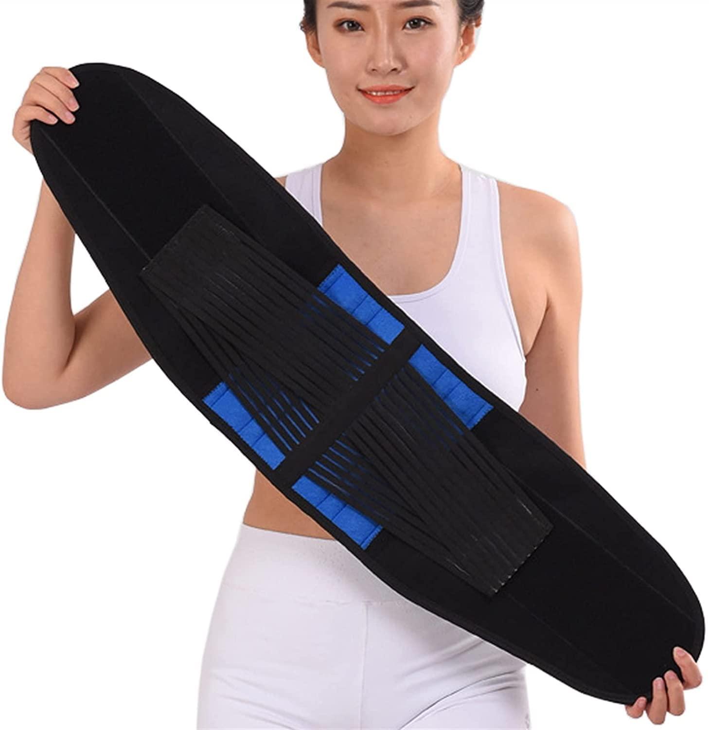 SJHY Lumbar Support Belt L-6XL Waist Back Brace Support Belt,Back Pain Relief Massage Shaper Belt Lower Lumbar Decompression Belt Post Surgery Girdles Back Braces (Color : Blue, Size : 3X-Large)