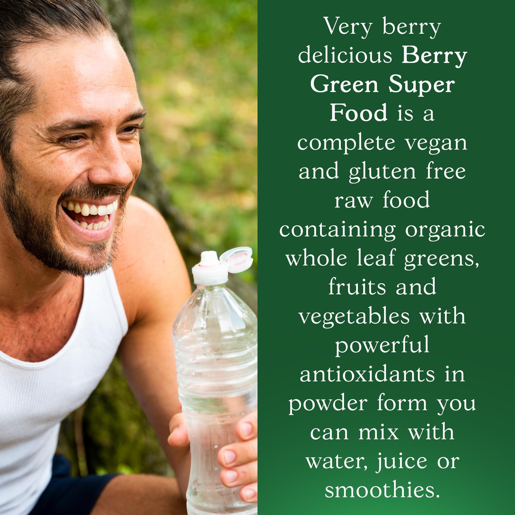 Parker Naturals Parker Naturals Berry Greens Superfood Powder, Organic Green Powder with Enzymes, Probiotics, Antioxidants, and Vitamins, Vegan Green Juice Powder Mix, 240 Grams