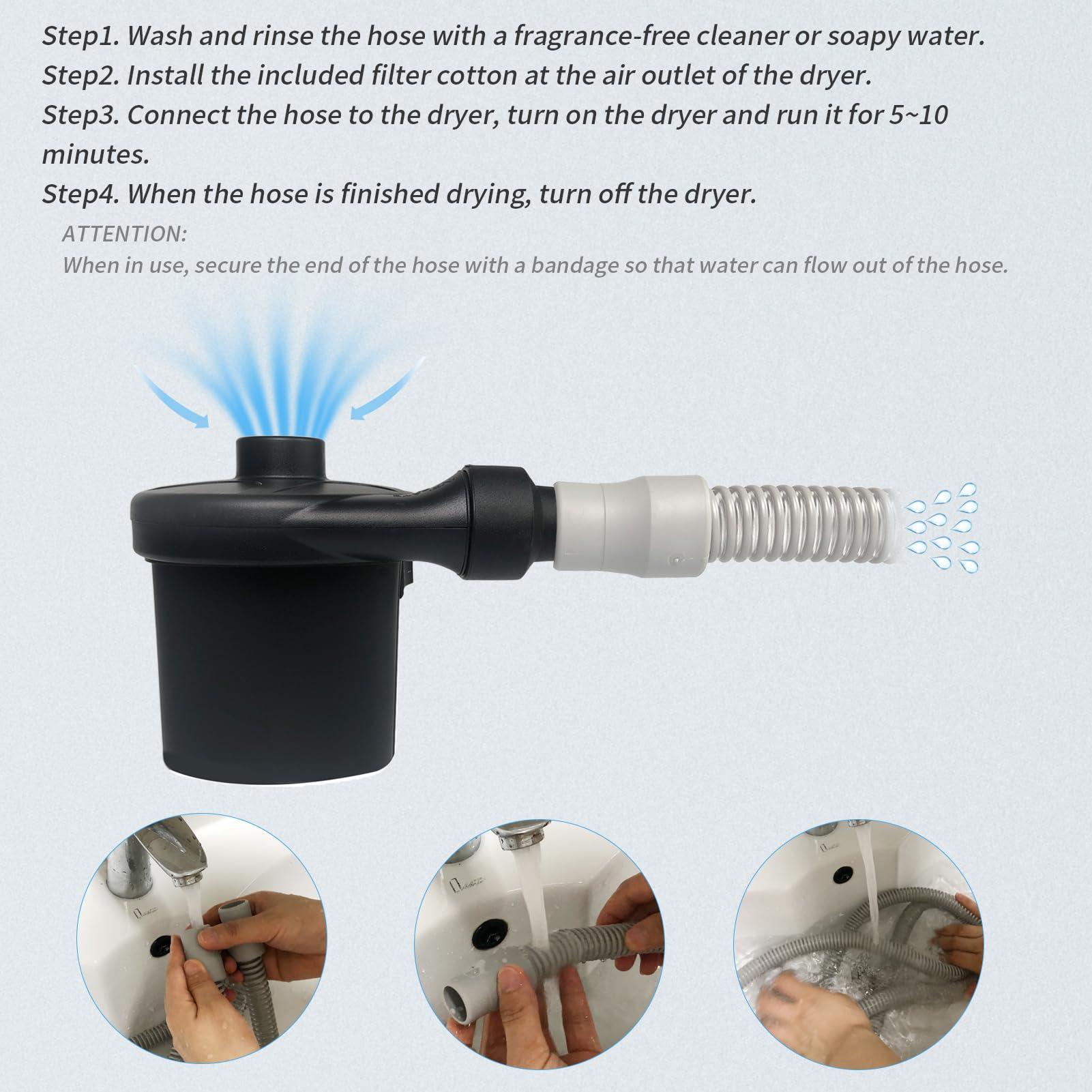 PeakBlen CPAP Hose Dryer Cleaning KIT with Filter Cotton, CPAP Tube Cleaner_Quick Drying Water_CPAP Cleaning Supplies