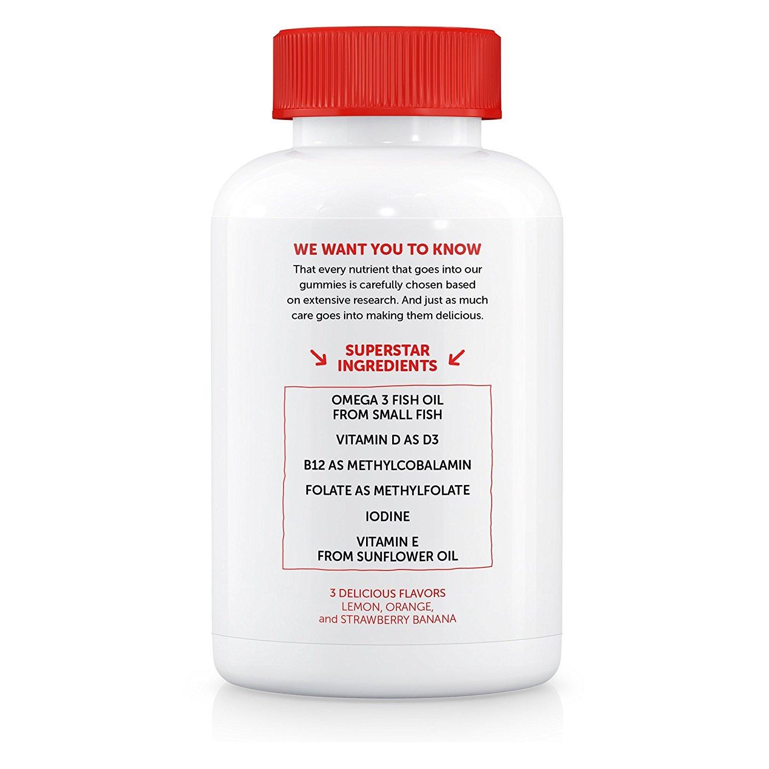 SmartyPants SmartyPants Kids Complete Gummy Vitamins: Multivitamin & Omega 3 DHA/EPA Fish Oil, Methyl B12, Vitamin D3, limited Valuesize pack of 180 count Total
