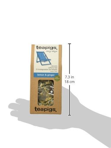 teapigs Teapigs Lemon and Ginger Tea, 15 Count (Pack of 6)