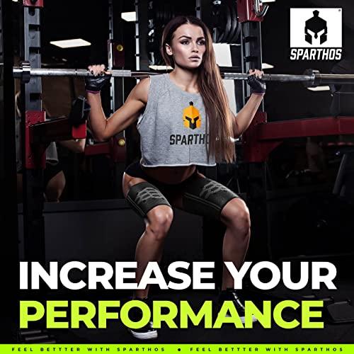 Sparthos Sparthos Thigh Compression Sleeves (Pair) - Upper Leg Sleeves for Men and Women Elastic Support for Sore Hamstring Groin Quad Reduce Cramping Athletic Sports Washable and Durable (Black-XL)