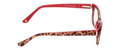 Calabria Calabria Valerie 9290 Cat-Eye Reading Glasses +3.25 Red Leopard Animal Print Women