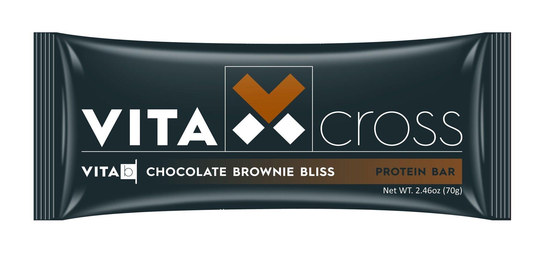 Vitacross Vitacross Chocolate Brownie Bliss Protein Bar, 12 Count, 20 Grams of Protein