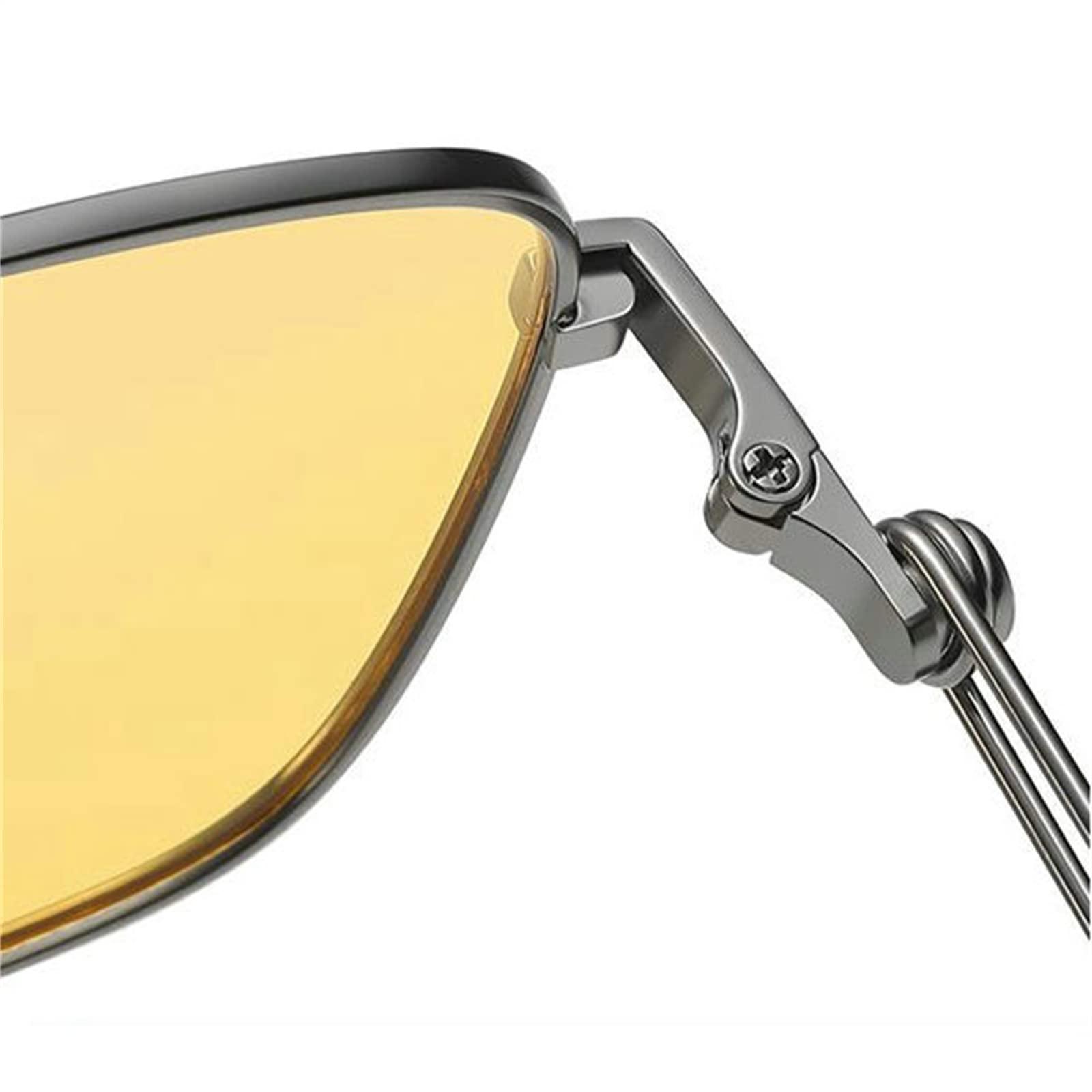 willochra Anti-glare Night Vision Polarized Sunglasses Readers Reading Glasses For Men full lens Magnified Presbyopia (black yellow, 1, multiplier_x)