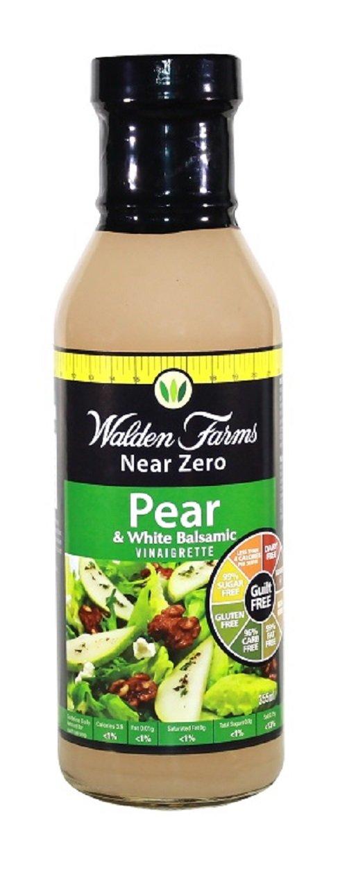 Walden Farms Walden Farms Pear & White Balsamic Vinaigrette, Natural Flavors, Zero Calories, Vegan Friendly, Kosher, Fat Free, Gluten Free, 12 Fluid Ounce (Pack of 6)