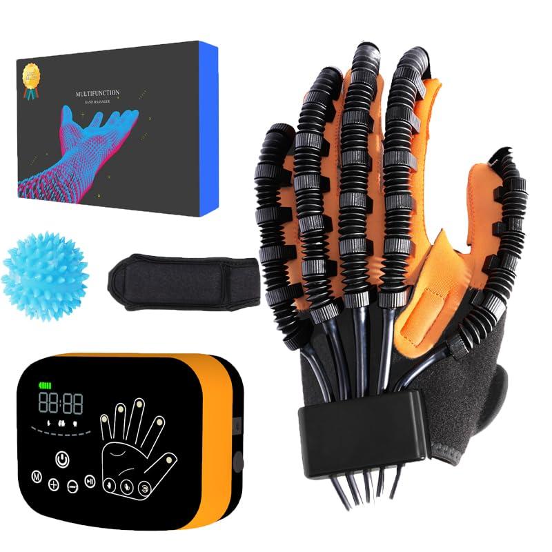 TRWNSO Rehabilitation Robot Gloves Upgrade Hemiplegia Hand Stroke Recovery Equipment with USB Chargeable and Strength Adjustment Stroke Recovery Equipment for Hand with USB Charging (Right Hand S)