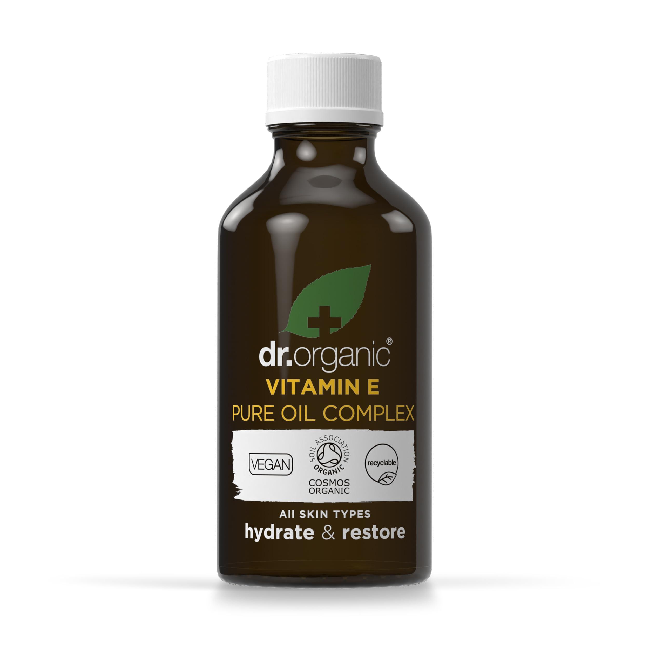 dr.organic Dr. Organic Vitamin E Pure Oil Complex | Nourishes and Protects Skin, Enhances Elasticity, Natural, Certified Organic, Paraben & SLS-Free, 50 mL / 1.7 fl oz