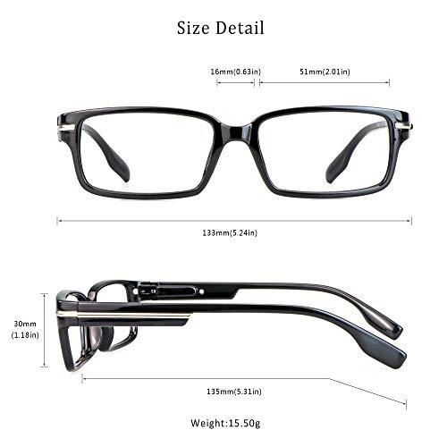 VisionGlobal VisionGlobal 4 Pairs Reading Glasses, Blue Light Blocking Glasses, Computer Reading Glasses for Men(Colors, 3.50 Magnification)