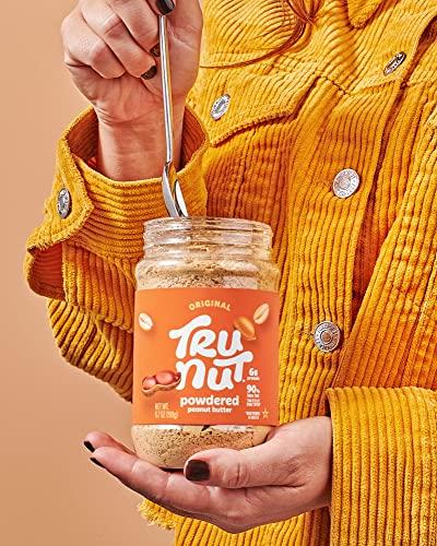 Tru-Nut Tru-Nut Peanut Butter Powder - Made with Natural Ingredients - Vegan, Low Carb, Gluten Free, Non GMO - Low Calorie Peanut Butter Protein Powder - Peanut Butter Flavor, 16oz