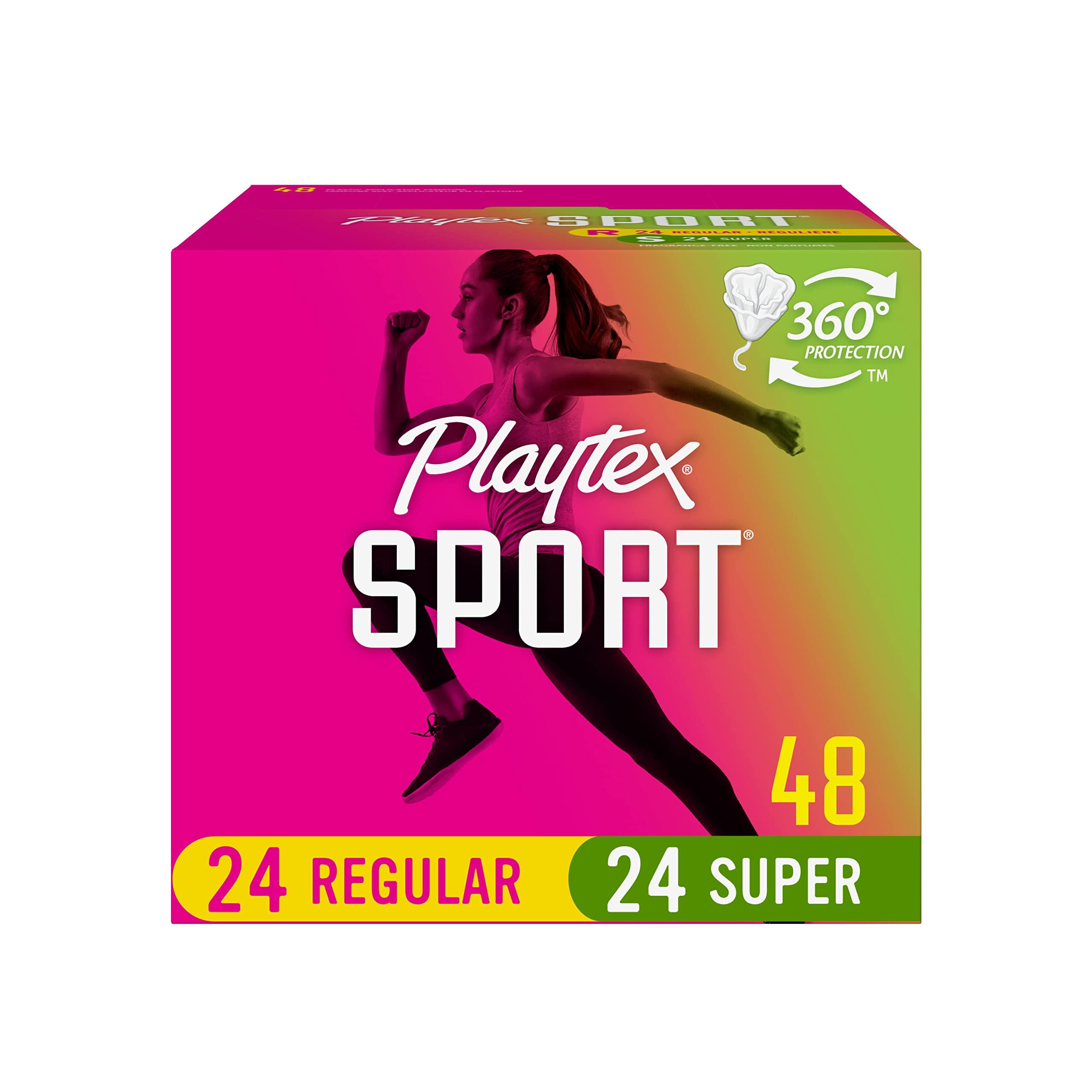 Playtex Playtex Sport Tampons Multipack (24ct Regular/24ct Super) & Playtex Gentle Glide Tampons Ultra Absorbency Unscented - 36ct