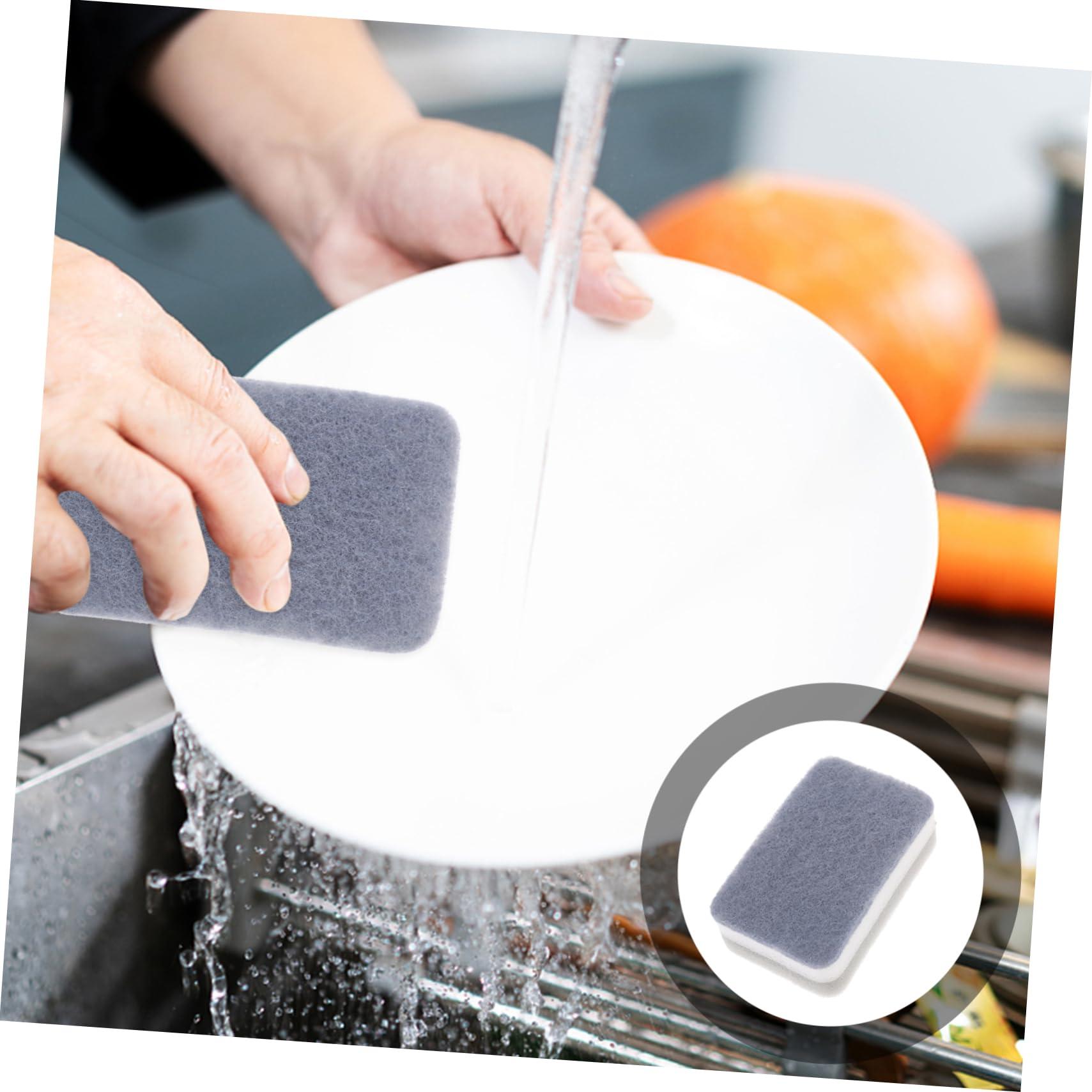 PRETYZOOM PRETYZOOM 15pcs Three-Layer Scouring Sponge Washcloths Sink Black Plates Duty Dish Cleaning Sponge Silicone Dish Scrubber Dishwashing Sponge Multi-Functional Sponge Pad Kitchen Scouring Pads