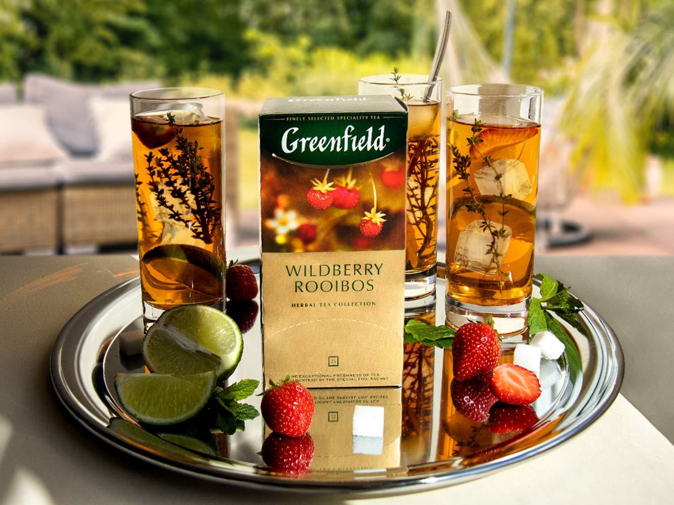Greenfield Greenfield Wildberry Rooibos Herbal Tea Fruit & Herbal Collection 25 Teabags The Execptional Freshness Of Tea Is Guranteed By The Special Foil Sachet
