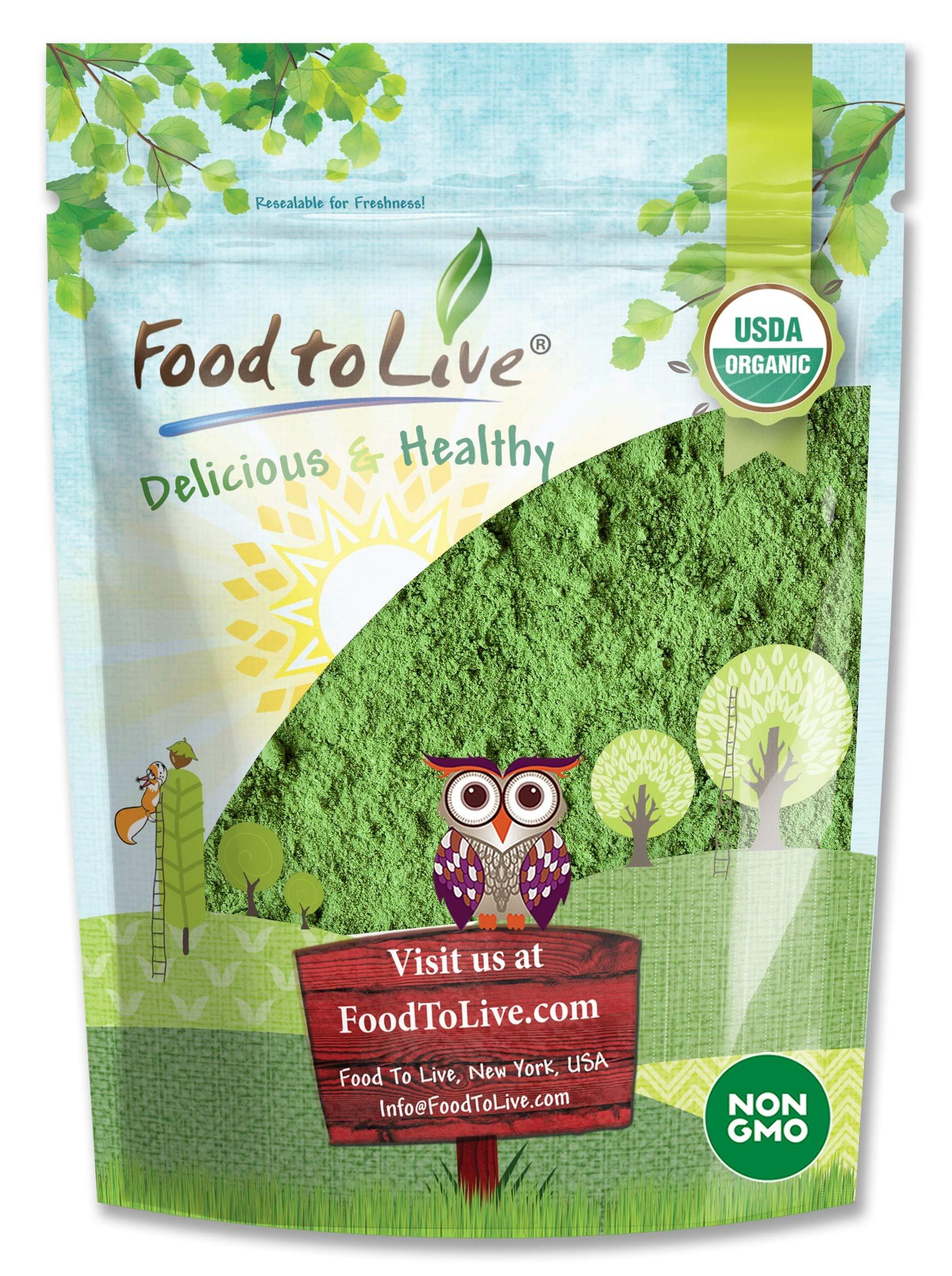 Food to Live Food to Live Organic Matcha Green Tea Powder, 2 Pounds Non-GMO, Kosher, Authentic Japanese Origin - Exclusive Gourmet Grade, Vegan, for Tea, Smoothies, Lattes, Desserts, Baking, Sirtfood, Bulk