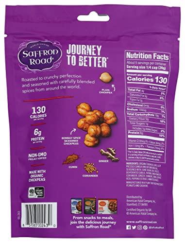Saffron Road Saffron Road Bombay Spice Crunchy Chickpea Snack, 6oz - Gluten Free, Non-GMO, Halal, Kosher, Vegan