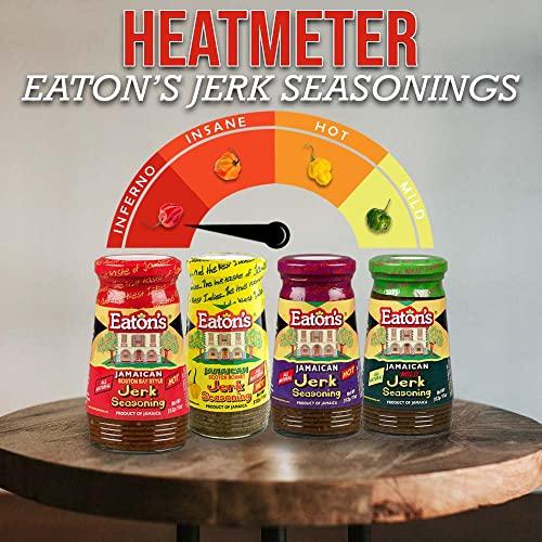 Eaton's Eaton's Authentic Jamaican Jerk Seasoning - Easy to Use, Spicy, and Flavorful Caribbean Jerk Seasoning, Perfect as Meat or BBQ Rubs, Grilled Chicken Seasoning or Marinade (Boston Bay, 11 Oz)