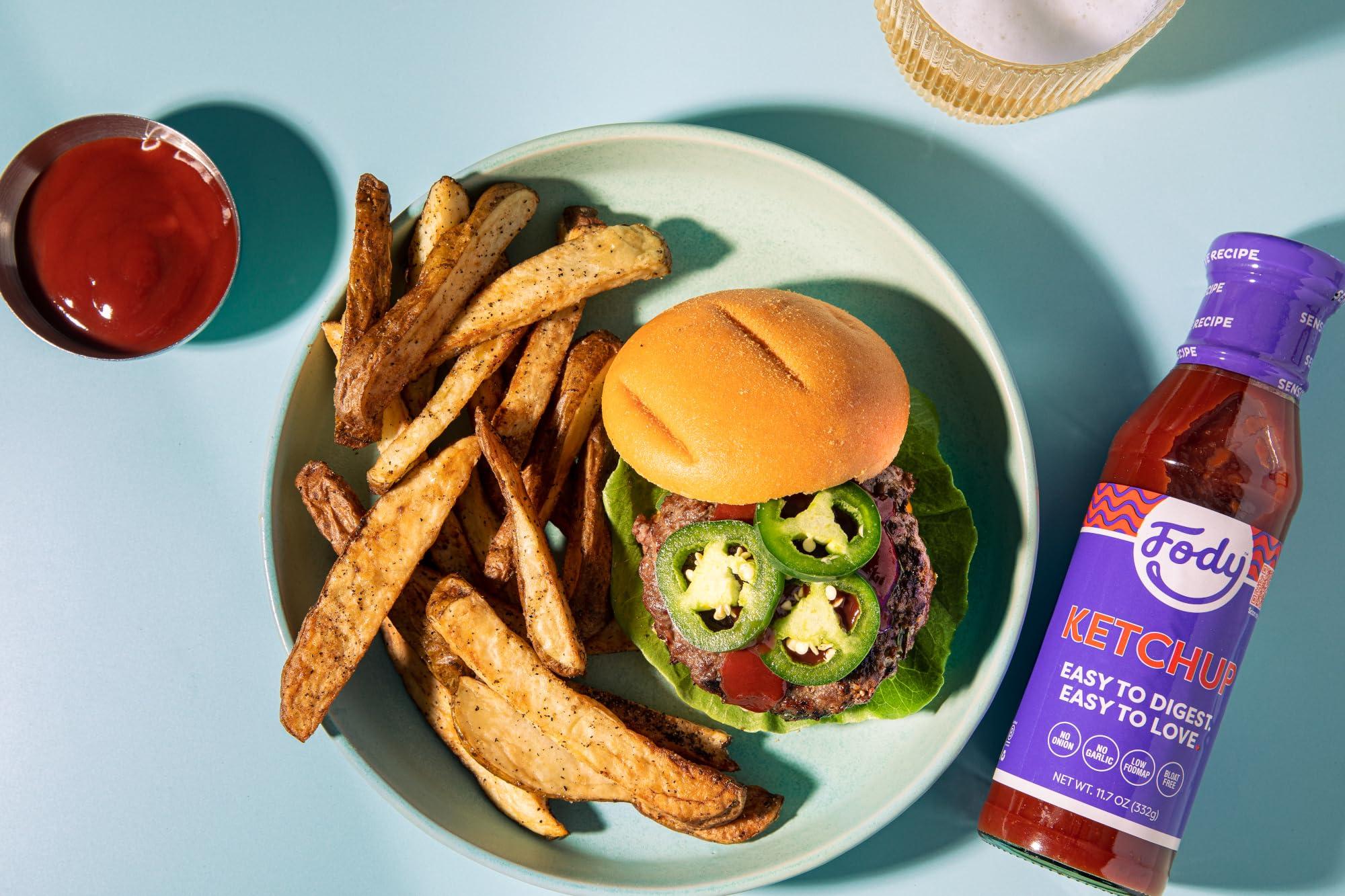 Fody Fody Foods Vegan Regular Tomato Ketchup, Low Fodmap Certified, Sensitive Recipe, Gut & IBS Friendly Condiment, Non GMO, 2 Pack