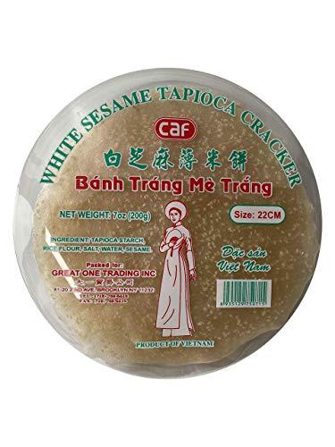 CAF CAF White Sesame Tapioca Cracker, 7oz, 1 box