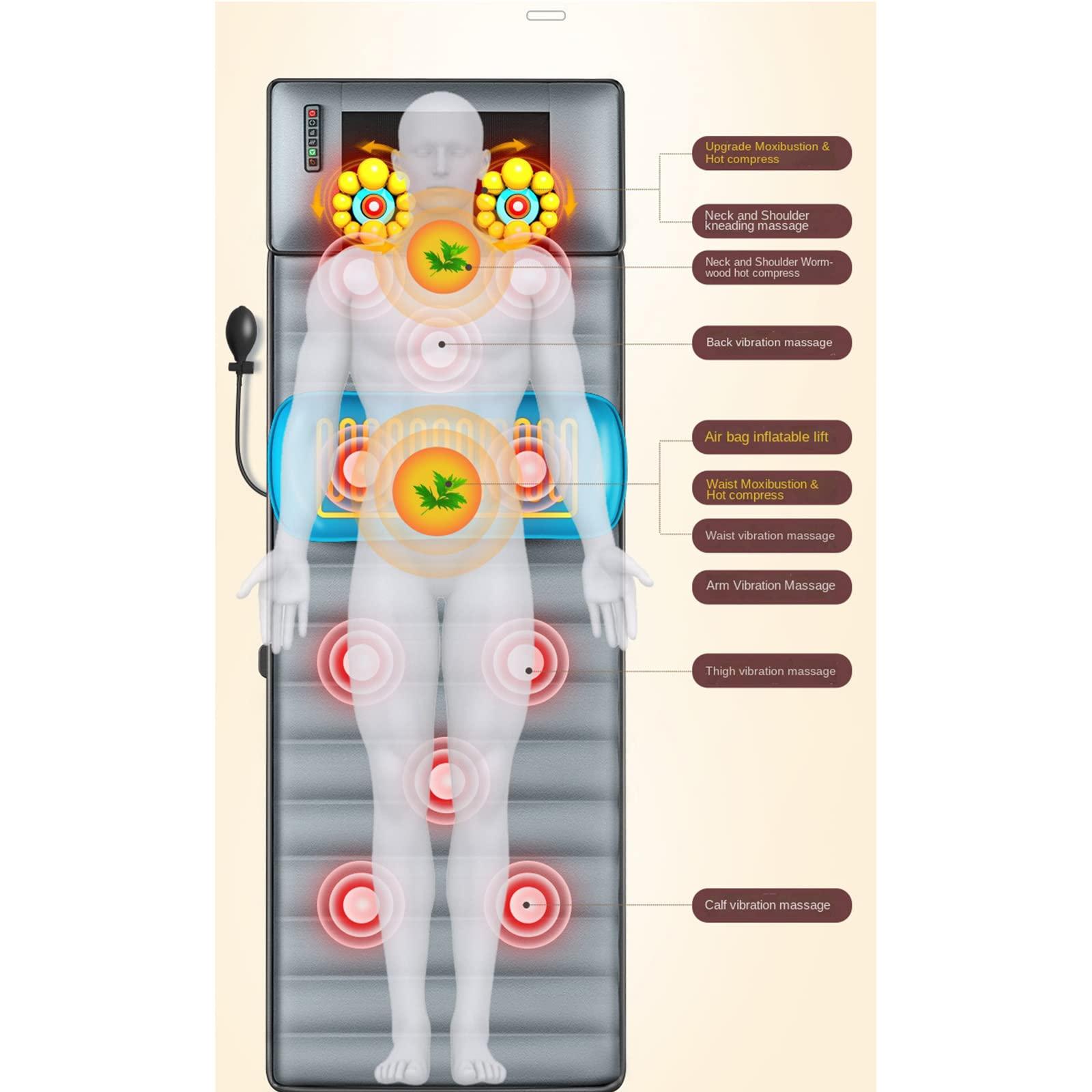 ASUMUI ASUMUI Multifunctional Home Massage Mattress Cervical Spine Waist Back Massager Body Electric Massage Pad Cushion Heating Cushion