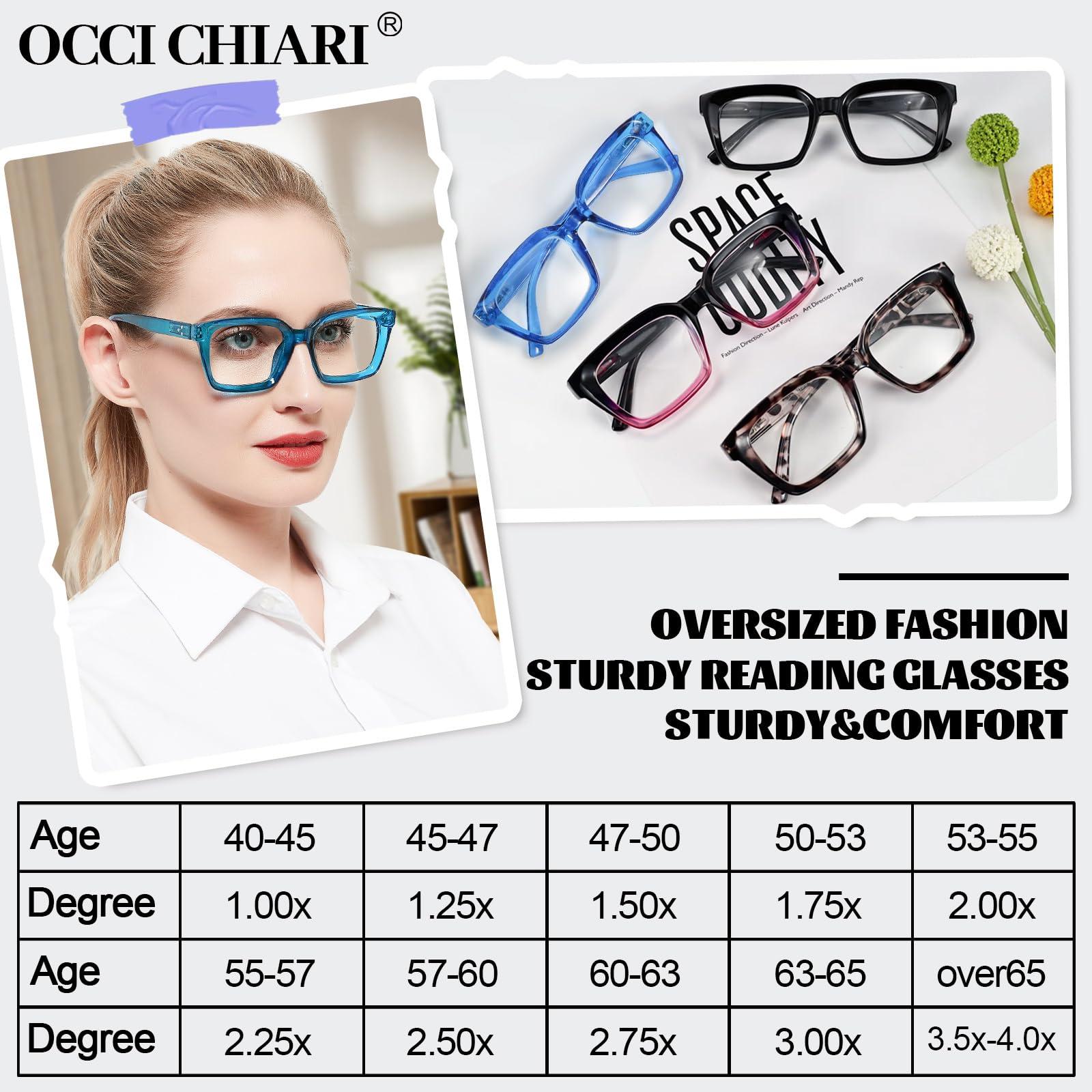 OCCI CHIARI OCCI CHIARI Womens Reading Glasses 2.50 Reader Glasses 250(1.0 1.25 1.5 1.75 2.0 2.25 2.5 2.75 3.0 3.5 4.0)