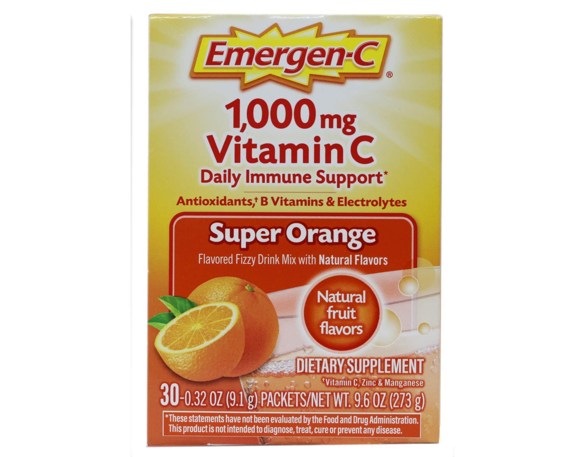 Emergen-C Emergen-C 1000 mg Vitamin C - Super Orange Flavor Pack of 3,30 count