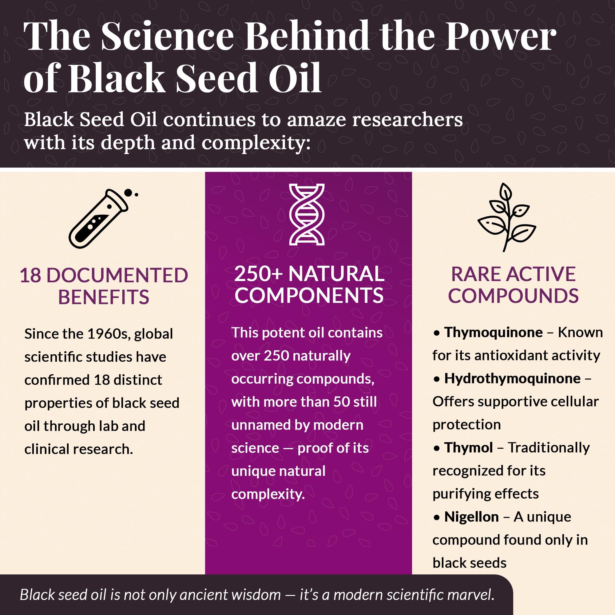 BioNatal Bionatal's Ethiopian Black Seed Oil 4.2oz (GLASS), Up to 4.34% Thymoquinone (TQ), Nigella Sativa Seeds, Non-filtered black cumin seed oil, Cold-pressed