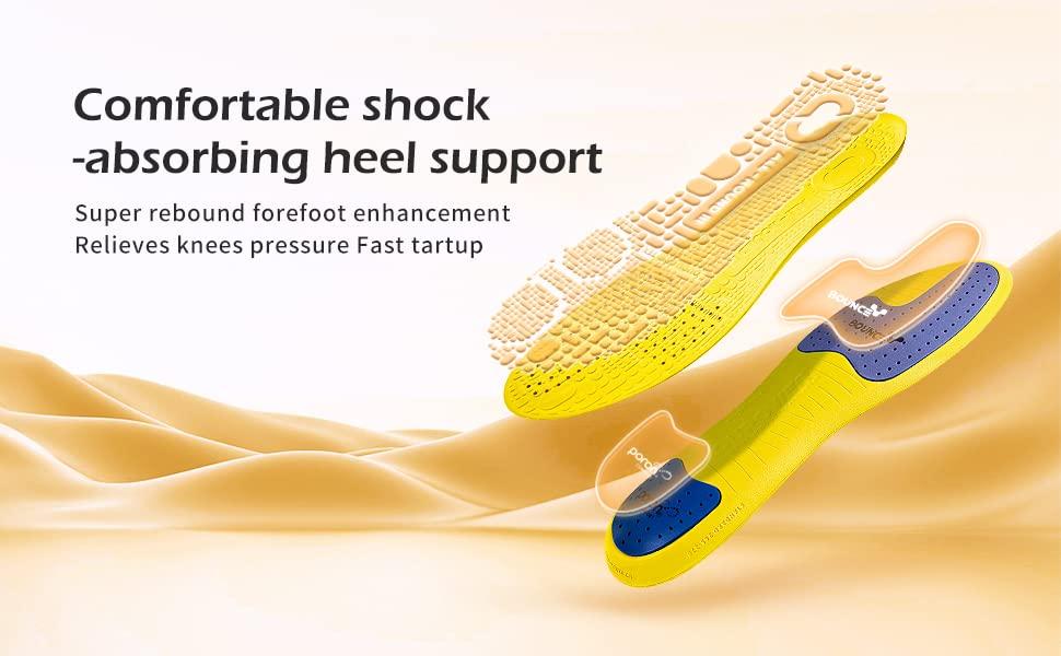 OUPOWER OUPOWER Soccer Cleat Insole Insert Gen3-Extra Thickenss Empire Yellow (US10.5-11)