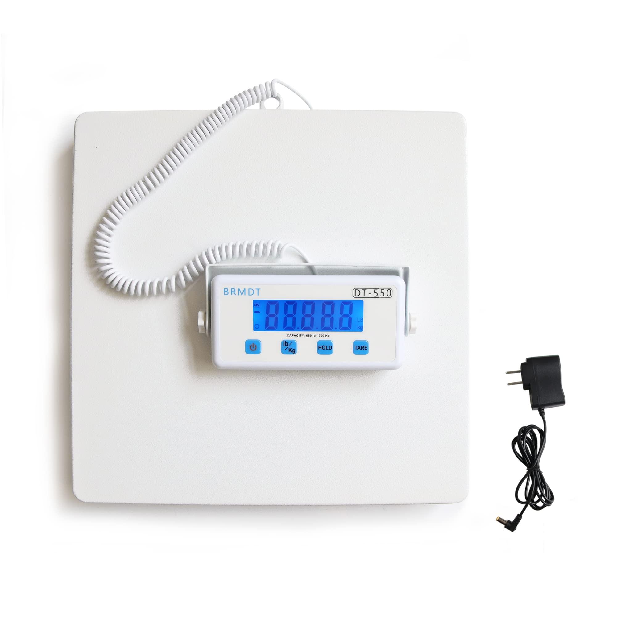 BRMDT BRMDT Digital Scales for Body Weight Heavy Duty for Hospital & Physician Use, Large Digital Display and Base with The Ability to Weigh Up to 660lbs/300kg (White, DT-550)