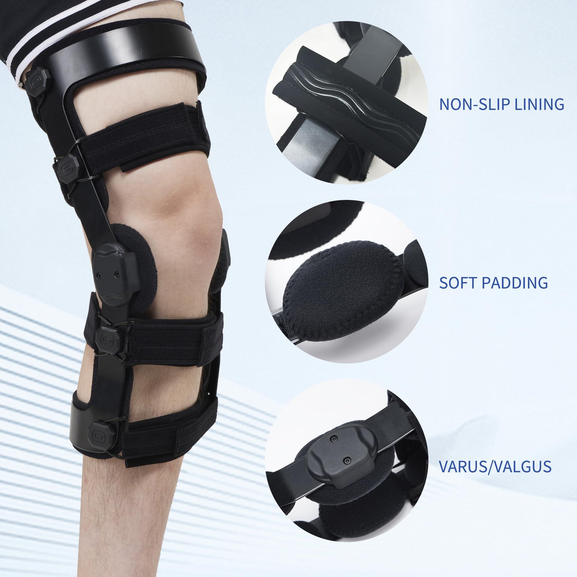 X-shuan OA Unloader Knee Brace for Osteoarthritis - Adjustable Knee Support for Pain Relief and Recovery, Bone on Bone Knee Joint Pain, Cartilage Defect Repair, Knee Stabilizer for Men and Women (R/M)