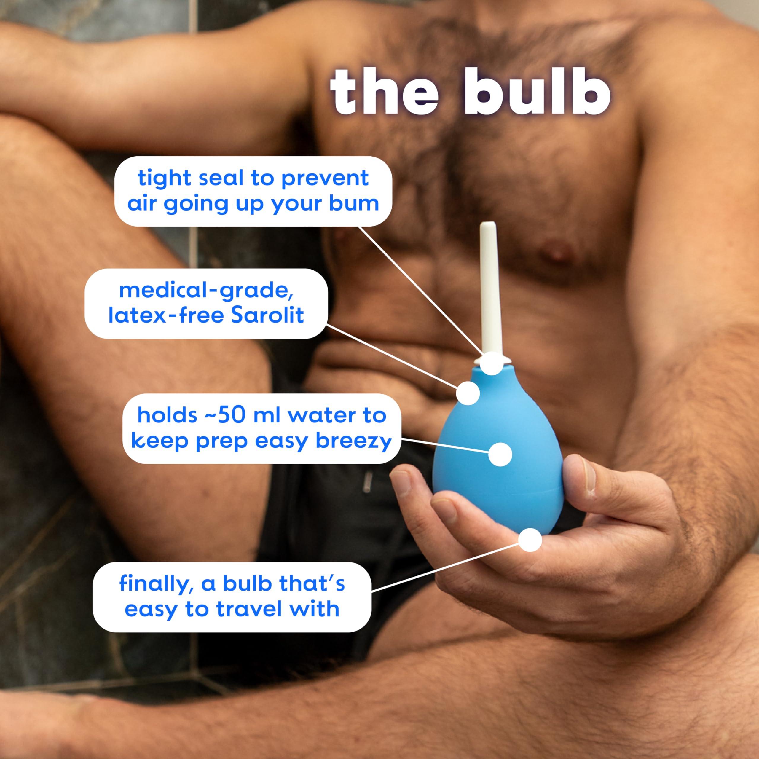 The Bottom\'s Digest Bottoms Digest Enema Bulb 3.0-oz Anal Douche with Easy-Clean 6-cm White Tip for Men & Women