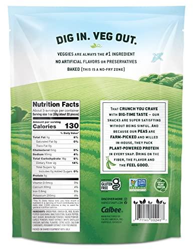 HARVEST SNAPS Harvest Snaps Veggie Chips (Black Pepper Snack Crisps) | Powered by Plant Protein, Gluten Free, Non-GMO Baked Vegetable Crisps | Made in USA (8 Snack Packs)